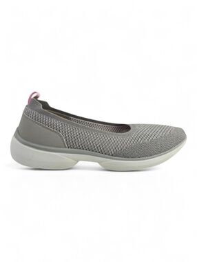 VIONIC Women's Kallie Knit Slip On Flat Sneakers Silver Grey Pink 9.5